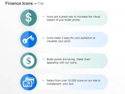 Dollar master card dollar key growth representation ppt icons graphics
