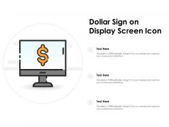 Dollar sign on display screen icon