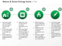Domestic power supply plug torch ppt icons graphics