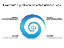 Downward spiral icon indicate business loss