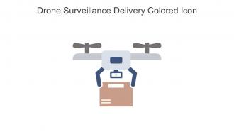 Drone Surveillance Delivery Colored Icon In Powerpoint Pptx Png And Editable Eps Format