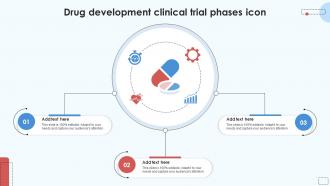 Drug Development Clinical Trial Phases Icon PPT Example