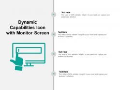 Dynamic capabilities icon with monitor screen
