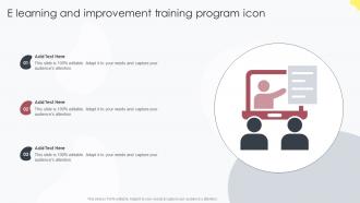 E Learning And Improvement Training Program Icon