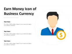 Earn money icon of business currency