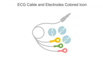 ECG Cable And Electrodes Colored Icon In Powerpoint Pptx Png And Editable Eps Format