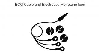 ECG Cable And Electrodes Monotone Icon In Powerpoint Pptx Png And Editable Eps Format