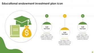 Educational Endowment Investment Plan Icon Ppt Template