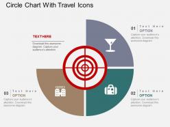 Ee circle chart with travel icons flat powerpoint design