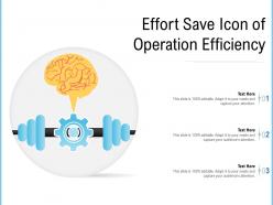 Effort save icon of operation efficiency