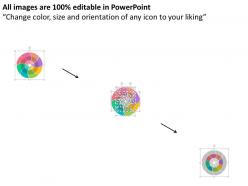 Eight staged circles with process icons flat powerpoint design