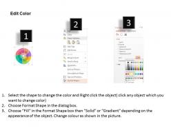 Eight staged circles with process icons flat powerpoint design