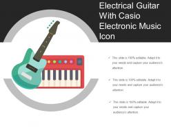 Electrical guitar with casio electronic music icon