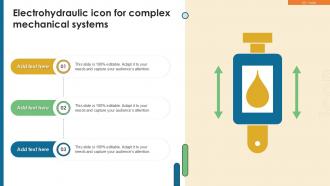Electrohydraulic Icon For Complex Mechanical Systems Ppt Slides