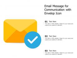 Email message for communication with envelop icon