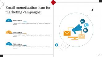 Email Monetization Icon For Marketing Campaigns