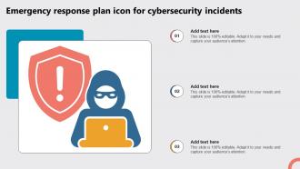 Emergency Response Plan Icon For Cybersecurity Incidents