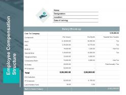 Employee compensation structure componen ppt powerpoint presentation visual aids icon