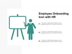 Employee onboarding icon with hr