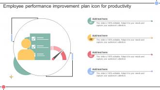 Employee Performance Improvement Plan Icon For Productivity Improvement Plan SS