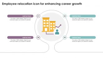 Employee Relocation Icon For Enhancing Career Growth Ppt Slide