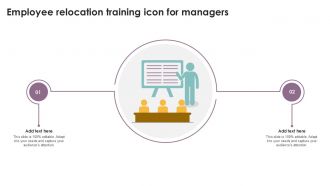 Employee Relocation Training Icon For Managers Ppt Sample