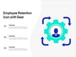 Employee retention icon with gear