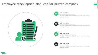 Employee Stock Option Plan Icon For Private Company