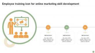 Employee Training Icon For Online Marketing Skill Development
