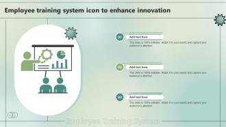 Employee Training System Icon To Enhance Innovation