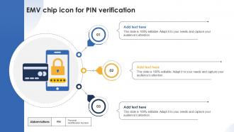 EMV Chip Icon For Pin Verification Ppt Sample