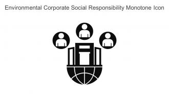 Environmental Corporate Social Responsibility Monotone Icon In Powerpoint Pptx Png And Editable Eps Format