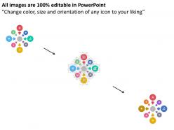 Er circle arrow process diagram with icons flat powerpoint design