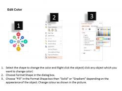Er circle arrow process diagram with icons flat powerpoint design