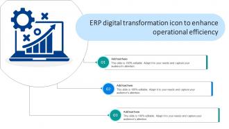 ERP Digital Transformation Icon To Enhance Operational Efficiency