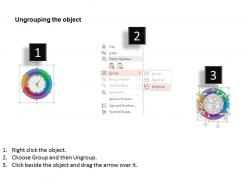 Es clock with circular arrows and icons flat powerpoint design