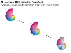 Es eleven staged pie chart with icons powerpoint template