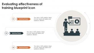 Evaluating Effectiveness Of Training Blueprint Icon