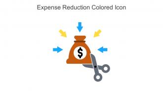 Expense Reduction Colored Icon In Powerpoint Pptx Png And Editable Eps Format