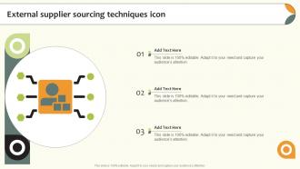 External Supplier Sourcing Techniques Icon