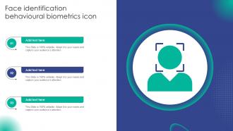 Face Identification Behavioural Biometrics Icon Ppt Presentation