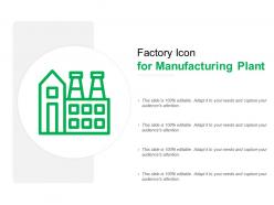 Factory icon for manufacturing plant
