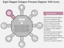 Fb eight staged octagon process diagram with icons flat powerpoint design