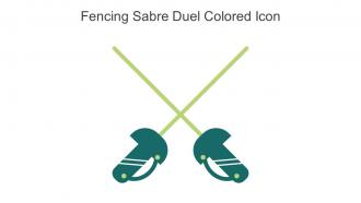 Fencing Sabre Duel Colored Icon In Powerpoint Pptx Png And Editable Eps Format