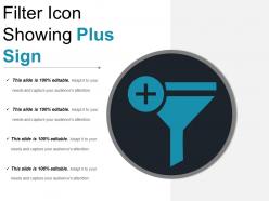 Filter icon showing plus sign