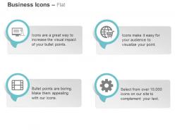 Financial analysis global marketing solutions film cog ppt icons graphics