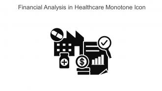 Financial Analysis In Healthcare Monotone Icon In Powerpoint Pptx Png And Editable Eps Format