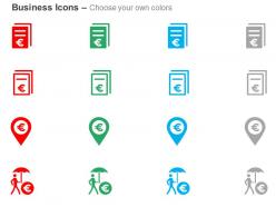 Financial data analysis bank location money transfer ppt icons graphics