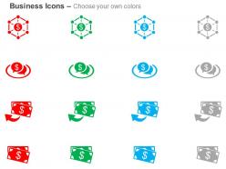 Financial network financial communication process flow ppt icons graphics