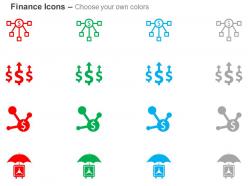 Financial network growth indication financial protection ppt icons graphics